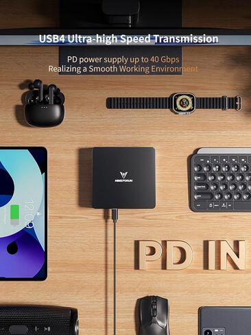 MINISFORUM UM890 Pro Mini PC, AMD Ryzen 9 8945HS (up to 5.2GHz) Mini Computers, 32GB DDR5 5600MHz RAM& 512 PCIe 4.0 SSD, Mini Desktop Quad Display HDMI/DP1.4/USB-C, AMD Radeon 780M/Dual LAN 2.5G in Kuwait