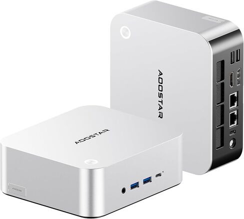 AOOSTAR MACO AMD Ryzen 7 H255 Mini PC (8C/16T, up to 4.9GHz), 24GB DDR5 + 1TB PCIe4.0 SSD, Radeon 780M, OCuLink eGPU, Dual USB4, Dual 2.5G LAN, 4-Screen 4K, WiFi6 — Mini Gaming Desktop in Kuwait