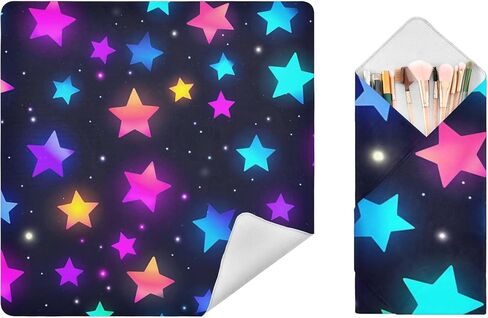 JIPONI Gredient Daisy Flower Makeup Bag, Self-Adhesive Magic Wrap Cloth, Portable Cosmetic Organizer, Camera Lens Protector, Travel Storage for Beauty Essentials, 21.7"x21.7" in Kuwait
