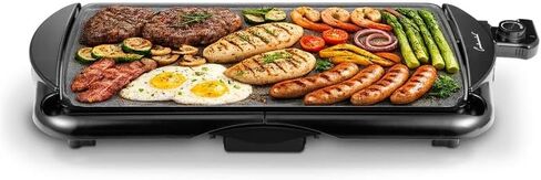 Continental Electric Griddle 19 x 10" Surface Ceramic PFAS Free Non-Stick Surface, Adjsutable Temperature CE-GD811 in Kuwait