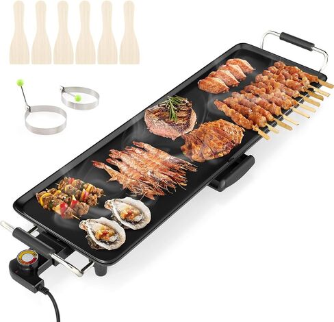 27" Extra Large Electric Griddle, Nonstick Teppanyaki Grill Outdoor in Kuwait