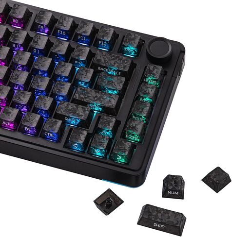 EPOMAKER SmokFiber Keycaps Set, 120 Keys Side-Printed Shine-Through Keycaps in Saudi Arabia
