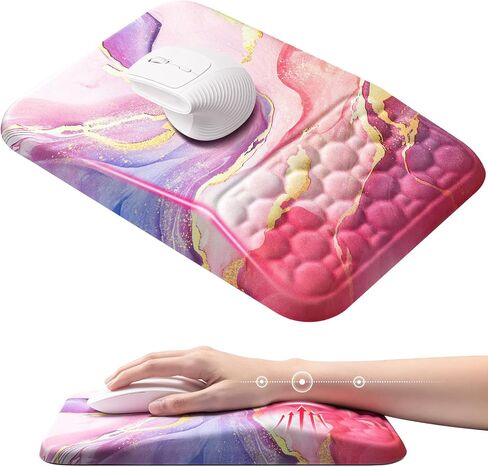 Ospelelf Mouse Pad with Wrist Rest Floral Ergonomic Comfortable Pain Relief Mousepad Wrist Support for Computer Office in Kuwait