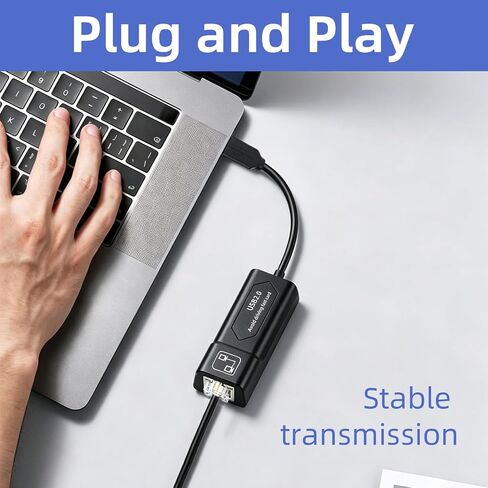Ethernet to USB,USB to Ethernet Adapter,100Mbps to USB 2.0，Network Adapter for Laptop Computer,Desktop Computer,MacBook Pro,Compatible with Windows, macOS, and Linux in Kuwait