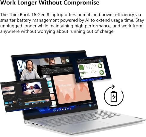 Lenovo ThinkBook 16 Gen 8 Laptop, Intel Core Ultra 7, 64GB DDR5, 2TB SSD in Saudi Arabia