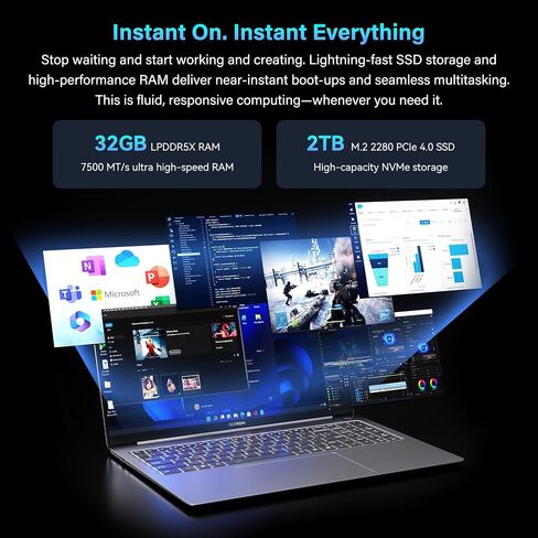 GEEKOM GeekBook X16 Pro Laptop, 16" 2.5K IPS, 2.8 lb Slim Portable Notebook in Saudi Arabia