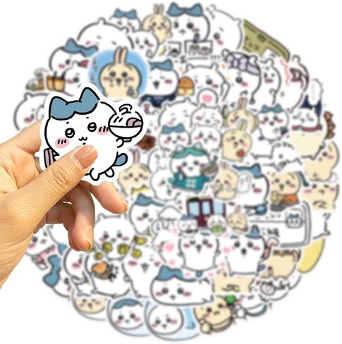 60pcs Japanese Cartoon Chiikawa Stickers for Kids, Funny Vinyl Waterproof Stickers for Water Bottle Phone Journal Guitar Skateboard Gifts for Teens Adults in Saudi Arabia
