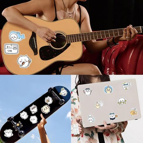 60pcs Japanese Cartoon Chiikawa Stickers for Kids, Funny Vinyl Waterproof Stickers for Water Bottle Phone Journal Guitar Skateboard Gifts for Teens Adults in Saudi Arabia