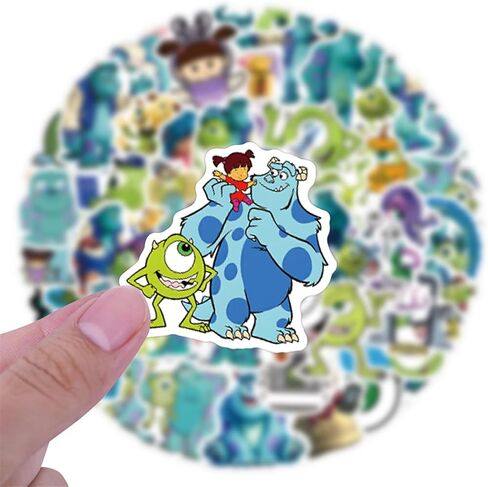50Pcs Monsters, Inc Stickers Pack Waterproof Sticker Decals for Water Bottle,Laptop,Phone,Skateboard,Scrapbooking,Bumper Gifts for Kids Teens Adults for Party Supply Favor (Monsters, Inc) in Saudi Arabia