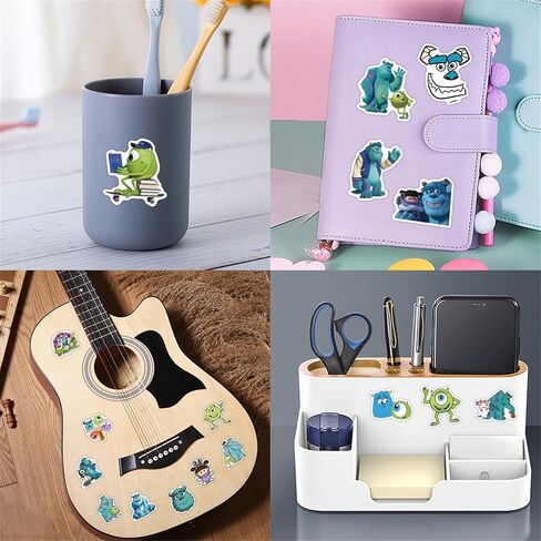 50Pcs Monsters, Inc Stickers Pack Waterproof Sticker Decals for Water Bottle,Laptop,Phone,Skateboard,Scrapbooking,Bumper Gifts for Kids Teens Adults for Party Supply Favor (Monsters, Inc) in Saudi Arabia
