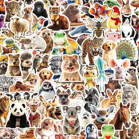 300PCS Cute Animal Stickers for Kids, Waterproof Vinyl Water Bottles Stickers for Kids, Teens, Fun Stickers for Kids Laptop, Kindle, Classroom, Phone Case, Luggage in Saudi Arabia