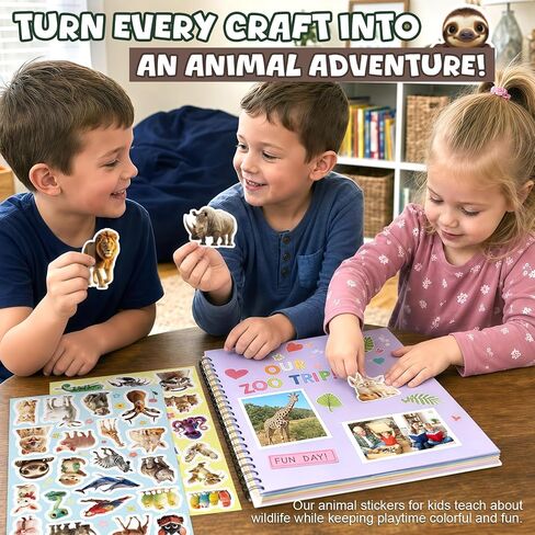 300PCS Cute Animal Stickers for Kids, Waterproof Vinyl Water Bottles Stickers for Kids, Teens, Fun Stickers for Kids Laptop, Kindle, Classroom, Phone Case, Luggage in Saudi Arabia