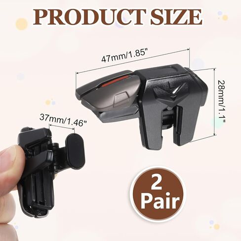 PATIKIL 2 Pair Mobile Triggers, 6 in 1 Auxiliary Button Mobile Phone Game Controller Combo Shoot Target Gaming Joystick for Game Phones, Black in Saudi Arabia
