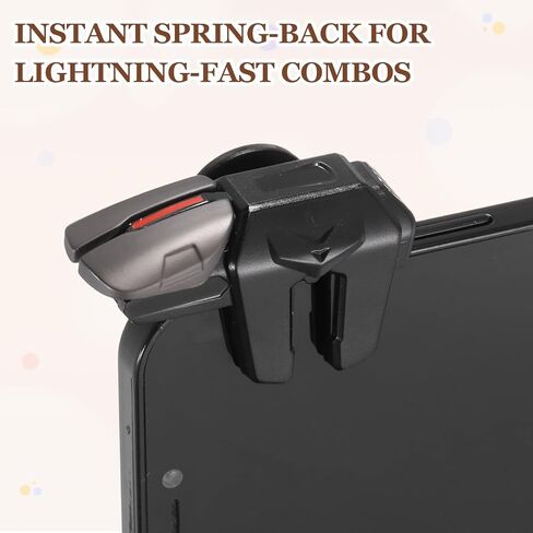 PATIKIL 2 Pair Mobile Triggers, 6 in 1 Auxiliary Button Mobile Phone Game Controller Combo Shoot Target Gaming Joystick for Game Phones, Black in Saudi Arabia