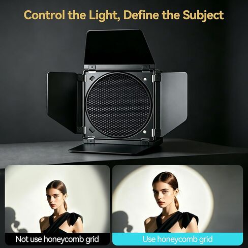 WELLMAKING Bowens Mount Reflector with Barn Door & Color Gels for LED Light in Saudi Arabia