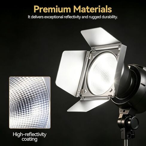 WELLMAKING Bowens Mount Reflector with Barn Door & Color Gels for LED Light in Saudi Arabia
