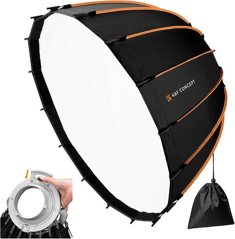 K&F CONCEPT 35.4"/90CM Umbrella Softbox, Grid Pouch, Quick Release in Saudi Arabia