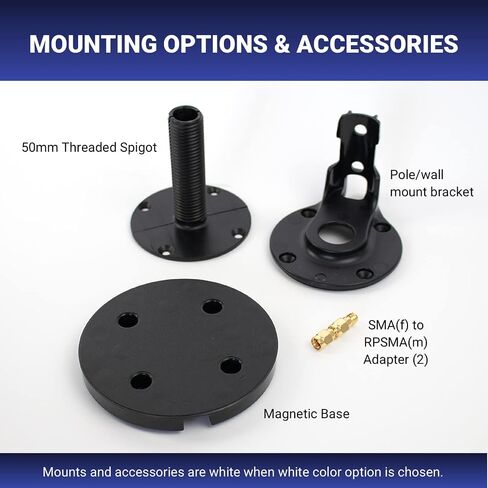Poynting Puck-2 2 في 1 للنقل وهوائي M2M/IOT | 5G | 4G إل تي إي | 2X2 ميمو | 617-4200 ميجاهيرتز | أسود in Kuwait