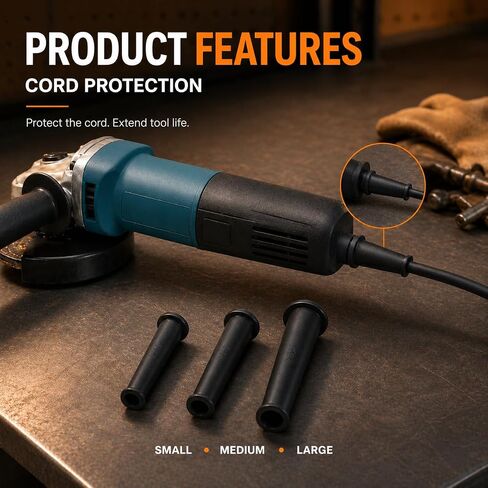 Electric Tool Cable Sleeve, Angle Grinder Electric Boot, Angle Grinder Sleeve Power Cord Strain Relief Cable Protector for Power Tools (3 Sizes) in Kuwait