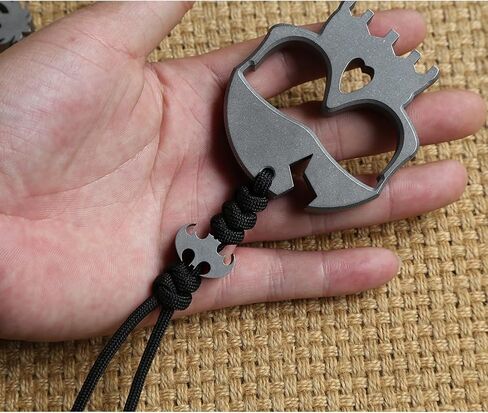 Titanium Paracord Lanyard Beads for Knife Zipper Pull Jewelry, EDC Lanyard Beads Pendant for Flashlight Knuckles Bracelet Necklace in Saudi Arabia