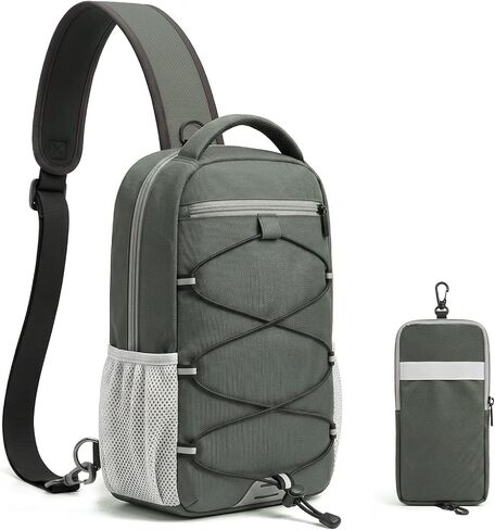 Small Sling Bag for Men Lightweight, Black Crossbody Travel Hiking Daypack in Saudi Arabia