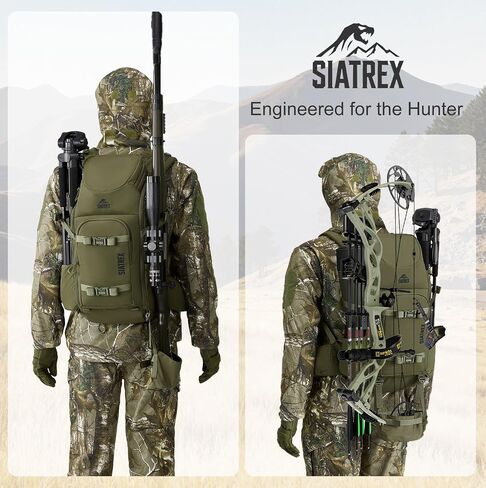 28L Hunting Backpack – 500D DWR Tear-Resistant Nylon, Hiking Daypack with MOLLE Webbing & Hydration Compatible, for Archery, Scouting, and Backcountry Hunts in Saudi Arabia