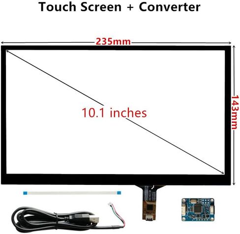 10.1 Inch 16:9 USB Capacitive Multi-Touch Screen Panel – Plug & Play for PC, Raspberry/Orange Pi, Linux/Windows/Android – No Driver Needed in Saudi Arabia