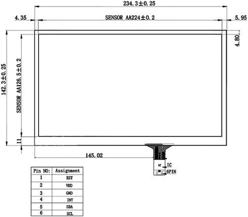 10.1 Inch 16:9 USB Capacitive Multi-Touch Screen Panel – Plug & Play for PC, Raspberry/Orange Pi, Linux/Windows/Android – No Driver Needed in Saudi Arabia