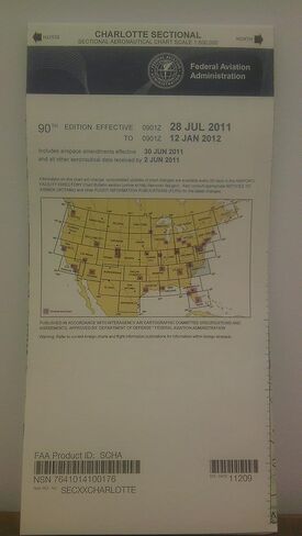 Charlotte VFR Sectional (Expires 1-12-2012) in Saudi Arabia