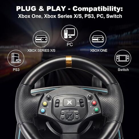 DOYO Gaming Steering Wheel with Pedals and Shifter, 1080° Racing Wheel in Saudi Arabia