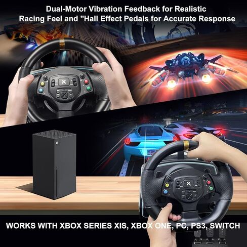 DOYO Gaming Steering Wheel with Pedals and Shifter, 1080° Racing Wheel in Saudi Arabia