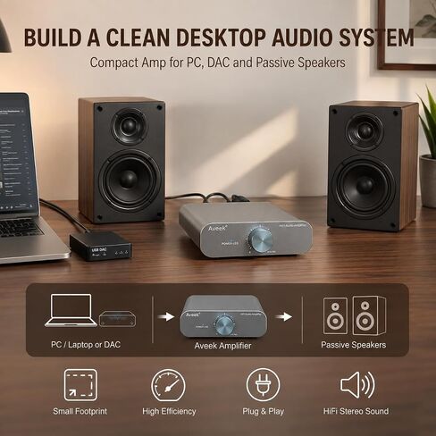 Aveek TPA3255 Stereo Amplifier, 2 Channel Class D Amp for Passive Speakers in Saudi Arabia