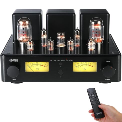 Juson Audio FTA88 2025 180W KT88 Valve Tube Amplifier Class A HiFi Vacuum Amp with Phono BT 5.4 Mosfet Single Ended Dual Mode Remote aptX-HD LDAC (FTA88-N) in Saudi Arabia