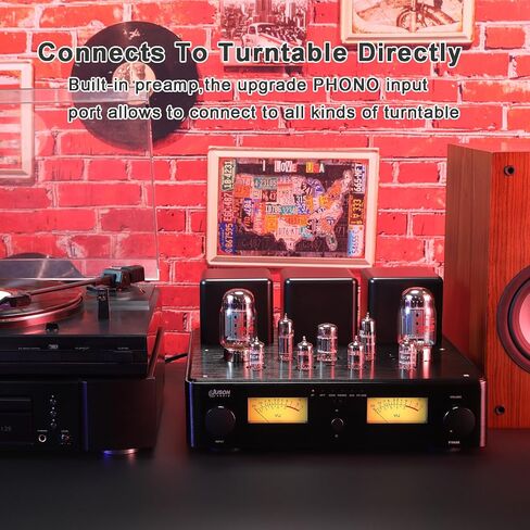 Juson Audio FTA88 2025 180W KT88 Valve Tube Amplifier Class A HiFi Vacuum Amp with Phono BT 5.4 Mosfet Single Ended Dual Mode Remote aptX-HD LDAC (FTA88-N) in Saudi Arabia