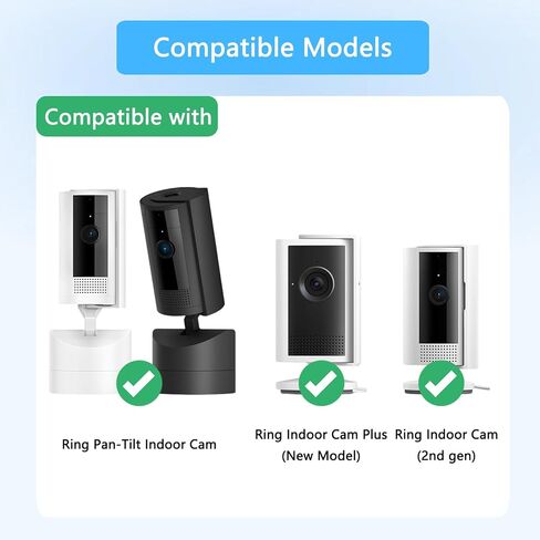 2 Pack Adjustable No-Drill Window Mount Compatible with Ring Indoor Camera in Saudi Arabia