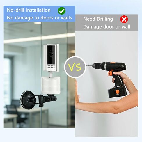 2 Pack Adjustable No-Drill Window Mount Compatible with Ring Indoor Camera in Saudi Arabia