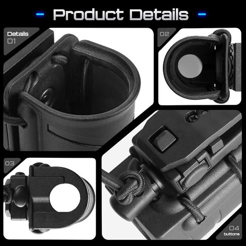 MK4 Pepper Spray Holster,Molle Oc Spray Holder for Duty Belt/Vest,Oc Holster,Oc Pouch,MK4 Canister Polymer Carrier Sheath for Law Enforcement Police Security Prison/Corrections Officer in Kuwait