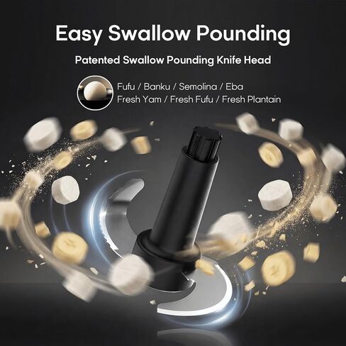 Syinix Swallow Maker EcoPlus, Semi Automatic Fufu Machine & Pounded Yam Maker, 6L, Swallow Mode & Express Mode, 1000W Copper Motor, Non-Stick Pot for Eba, Banku, Semolina, Ugali in Saudi Arabia