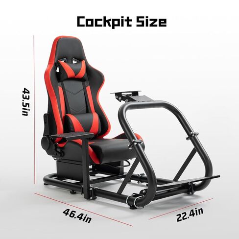 Dardoo G29 قمرة القيادة لمحاكاة الألعاب مع مقعد حقيقي مناسب لـ Logitech G920 G923، لـ Thrustmaster T300RS، لـ Fanatec، قمرة القيادة لسباق Sim Drive المباشر، بدون عجلة، دواسة وفرامل اليد in Kuwait