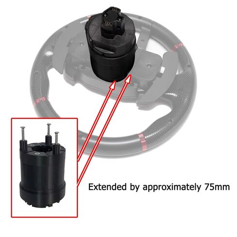 Obokidlyamor Extension Rod For Thrustmaster 488 GT3/Evo Racing 32R Leather/ T598 Steering Wheel;Simulated Racing Game For hyper car wheel work on Multi-Function Stalks Turn Wiper Lever in Kuwait