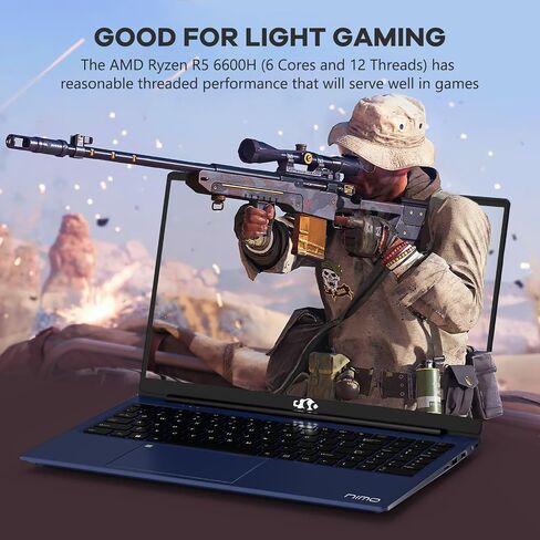 NIMO 15.6" IPS FHD-Light Gaming-Laptop,AMD Ryzen 5 6600H in Kuwait