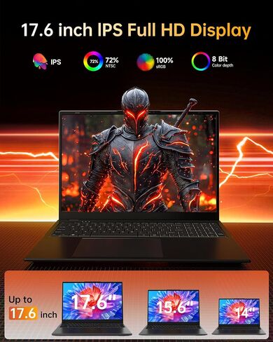jumper 17.6 Inch Laptop, N95 CPU,16GB LPDDR5 640GB Storage,100% sRGB FHD Display,Windows 11, Backlit Keyboard, WiFi-6,7000mAh, DC Fast-Charging,Laptops for Students and Business in Saudi Arabia