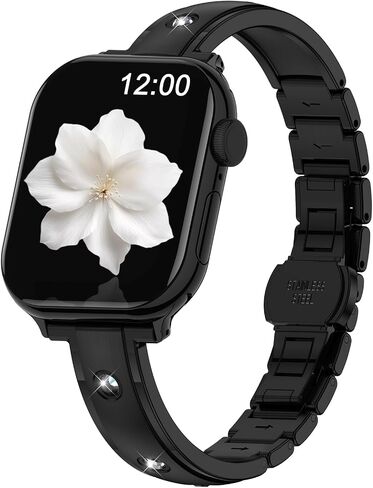Slim Stainless Steel Band Compatible with Apple Watch Series 11-1 Ultra3-1 in Kuwait