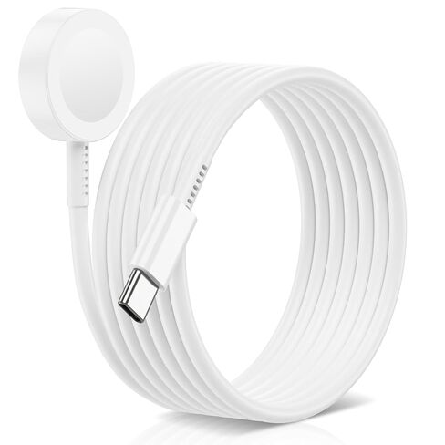 كابل شاحن USB C لساعة Apple، [معتمد من MFi] نوع C iPhone iWatch كابل شحن سريع بطول 6 أقدام لسلسلة Apple Watch 11/10/Ultra/9/8/7/SE/6/5/4/3/2/1/iPhone 17 16 15 14 Pro Max/Plus in Kuwait