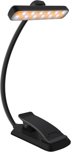 karidi Rechargeable 24 LED Book Light for Reading, 360° Flexible Gooseneck, 5 Color Tones, Clip-on for Books/Tablet/Bed, USB-C, 80H Glare-Free Eye Care (White) in Kuwait