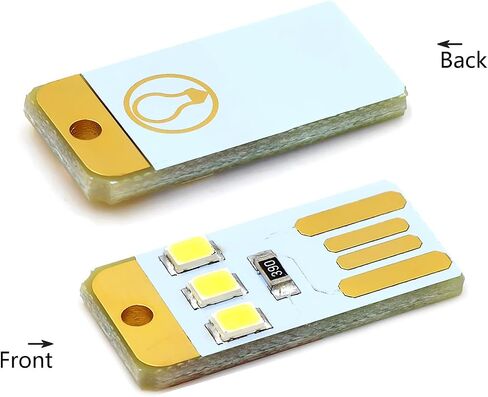 5 قطعة USB LED مصباح ضوء الليل جيب بطاقة مصباح سلاسل المفاتيح LED أضواء كتاب القراءة لأجهزة الكمبيوتر المحمول الطاقة in Kuwait