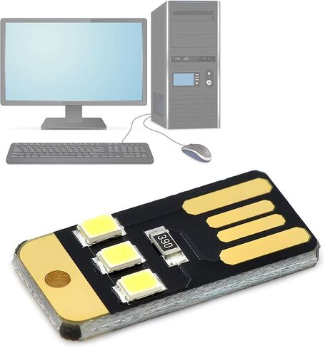 5 قطعة USB LED مصباح ضوء الليل جيب بطاقة مصباح سلاسل المفاتيح LED أضواء كتاب القراءة لأجهزة الكمبيوتر المحمول الطاقة in Kuwait