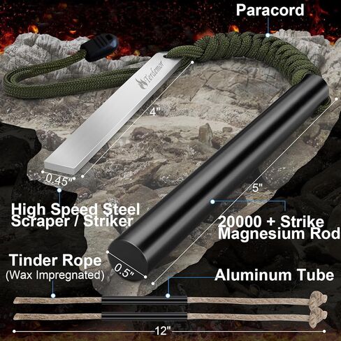 5" Ferro Rod Kit, Flint and Steel in Saudi Arabia