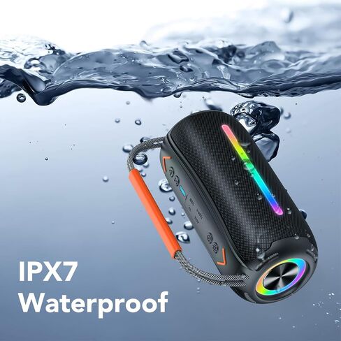 aowoka Bluetooth Speaker Portable Wireless Bluetooth Speakers with HD Stereo Sound, BT 5.4 TWS Pairing, IPX7 Waterproof, 30H Battery Life with Led Light for Outdoor/Party/Sport/Travel/Gifts in Saudi Arabia