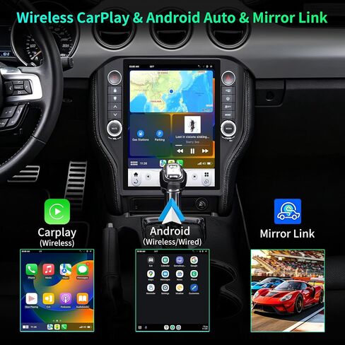 LINKSWELL Gen6 T-Style Car Radio for Mustang 2015-2023, 12.1-Inch Screen in Kuwait